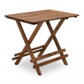 Τραπέζι πτυσσόμενο Queen Megapap από ξύλο οξιάς σε χρώμα καρυδί εμποτισμού 80x60x75εκ.