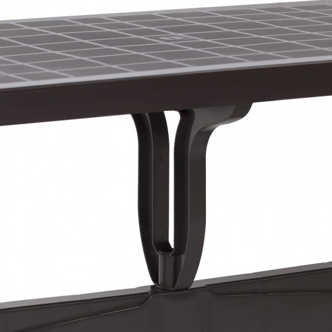 Τραπέζι πολυπροπυλενίου Callan Megapap χρώμα καφέ 120x70x73εκ.