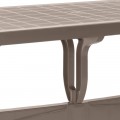 Τραπέζι πολυπροπυλενίου Callan Megapap χρώμα cappuccino 140x80x73εκ.