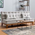 Καναπές - κρεβάτι Veron Megapap τριθέσιος υφασμάτινος χρώμα κρεμ 180x80x78εκ.