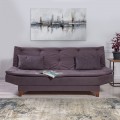 Καναπές - κρεβάτι Lucas Megapap τριθέσιος υφασμάτινος χρώμα ανθρακί 190x85x85εκ.