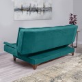 Καναπές - κρεβάτι Lucas Megapap τριθέσιος υφασμάτινος χρώμα πράσινο 190x85x85εκ.