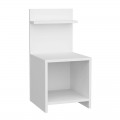 Κομοδίνο Ulman Megapap χρώμα λευκό 35x37x72εκ.
