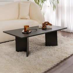 Τραπεζάκι σαλονιού Sabin Megapap χρώμα μαύρο 119x60x40εκ.