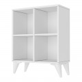 Κονσόλα - Βιβλιοθήκη Oliver Megapap χρώμα λευκό 65,4x30x80,4εκ.