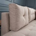 Γωνιακός καναπές - κρεβάτι Manama Megapap δεξιά γωνία υφασμάτινος χρώμα κρεμ 280x206x85εκ.