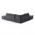 Γωνιακός καναπές - κρεβάτι Fly Megapap αριστερή γωνία υφασμάτινος χρώμα ανθρακί 280x210x80εκ.
