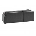 Γωνιακός καναπές - κρεβάτι Ece Megapap αριστερή γωνία υφασμάτινος με αποθηκευτικό χώρο χρώμα γκρι 242x160x88εκ.