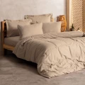 Σετ παπλωματοθήκη Plaid Cotton Box 4 τμχ Διπλή (200x220) χρώμα mink Σετ παπλωματοθήκη Plaid Cotton Box 4 τμχ Διπλή (200x220) χρώμα mink