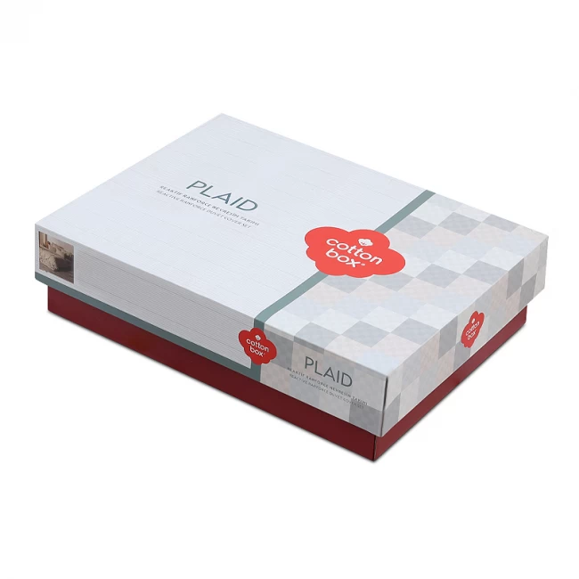 Σετ παπλωματοθήκη Plaid Cotton Box 4 τμχ Διπλή (200x220) χρώμα mink Σετ παπλωματοθήκη Plaid Cotton Box 4 τμχ Διπλή (200x220) χρώμα mink