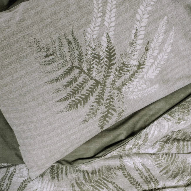 Σετ παπλωματοθήκη Frond Cotton Box 4 τμχ Διπλή (200x220) χρώμα χακί Σετ παπλωματοθήκη Frond Cotton Box 4 τμχ Διπλή (200x220) χρώμα χακί
