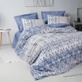 Σετ παπλωματοθήκη Cleo Cotton Box 4 τμχ Διπλή (200x220) χρώμα μπλε Σετ παπλωματοθήκη Cleo Cotton Box 4 τμχ Διπλή (200x220) χρώμα μπλε