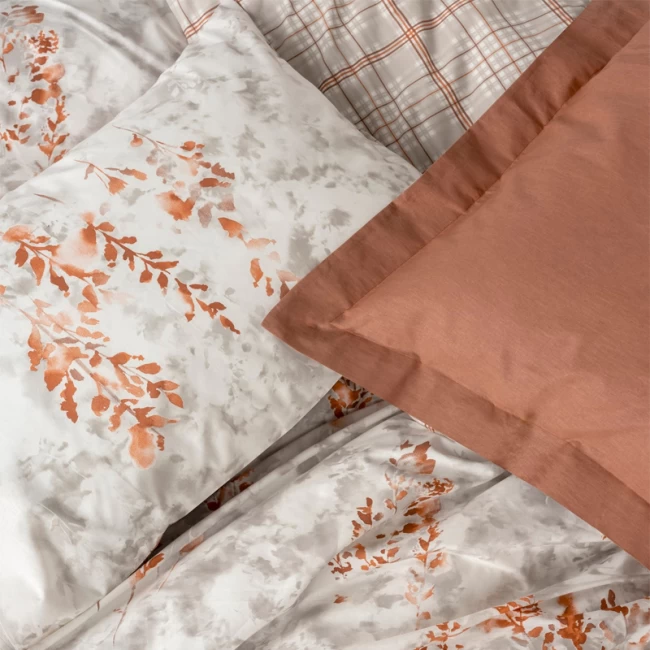 Σετ παπλωματοθήκη Lamina Cotton Box 3 τμχ Μονή (160x220) χρώμα cinnamon Σετ παπλωματοθήκη Lamina Cotton Box 3 τμχ Μονή (160x220) χρώμα cinnamon