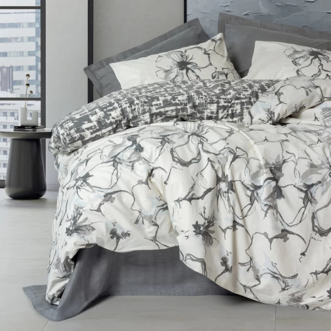 Σετ παπλωματοθήκη Hilaris Cotton Box 4 τμχ Διπλή (200x220) χρώμα ανθρακί Σετ παπλωματοθήκη Hilaris Cotton Box 4 τμχ Διπλή (200x220) χρώμα ανθρακί