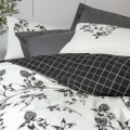 Σετ παπλωματοθήκη Ohia Cotton Box 4 τμχ Διπλή (200x220) χρώμα ανθρακί Σετ παπλωματοθήκη Ohia Cotton Box 4 τμχ Διπλή (200x220) χρώμα ανθρακί