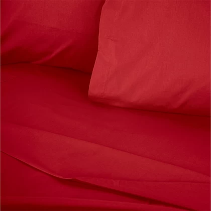 Σεντόνι Tonne Cotton Box Μονό (180x240) χρώμα κόκκινο