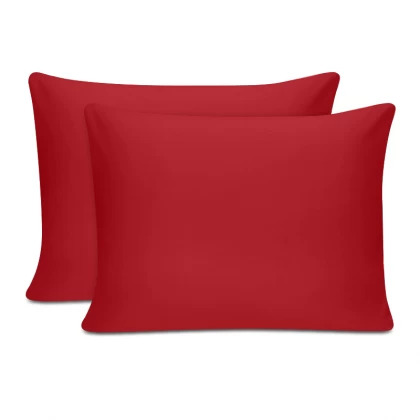 Μαξιλαροθήκες ύπνου Tonne Cotton Box Σετ 2 τμχ χρώμα κόκκινο 50x70εκ.