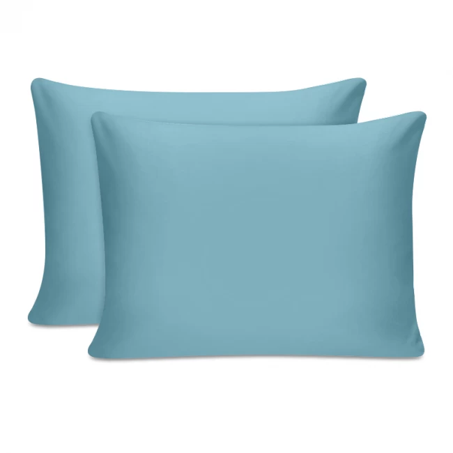 Μαξιλαροθήκες ύπνου Tonne Cotton Box Σετ 2 τμχ χρώμα μπλε 50x70εκ.