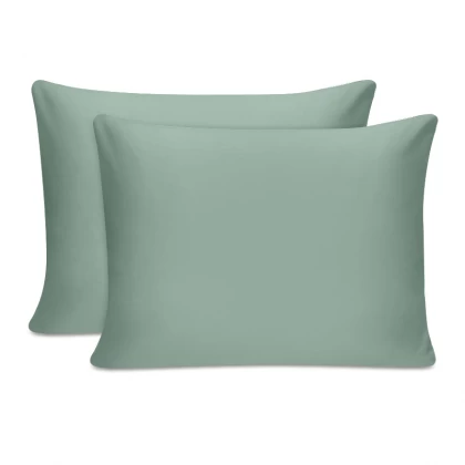 Μαξιλαροθήκες ύπνου Tonne Cotton Box Σετ 2 τμχ χρώμα πράσινο 50x80εκ.