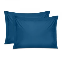 Μαξιλαροθήκες ύπνου Tonne Cotton Box Σετ 2 τμχ χρώμα πετρόλ 50x80+5εκ. Μαξιλαροθήκες ύπνου Tonne Cotton Box Σετ 2 τμχ χρώμα πετρόλ 50x80+5εκ.