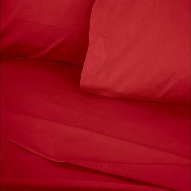 Σεντόνι Tonne Cotton Box Διπλό (240x260) χρώμα κόκκινο