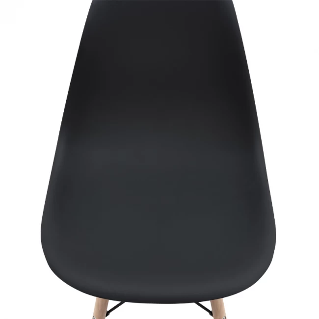 Καρέκλα τραπεζαρίας Nova Megapap PP μαύρο - ξύλινο φυσικό πόδι 46x51x80εκ.