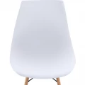 Καρέκλα τραπεζαρίας Nova Megapap PP λευκό - ξύλινο φυσικό πόδι 46x51x80εκ.