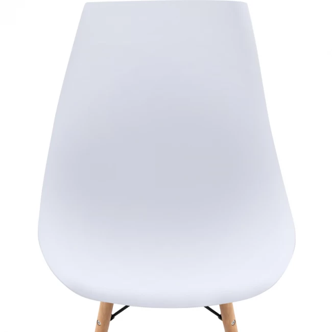 Καρέκλα τραπεζαρίας Nova Megapap PP λευκό - ξύλινο φυσικό πόδι 46x51x80εκ.