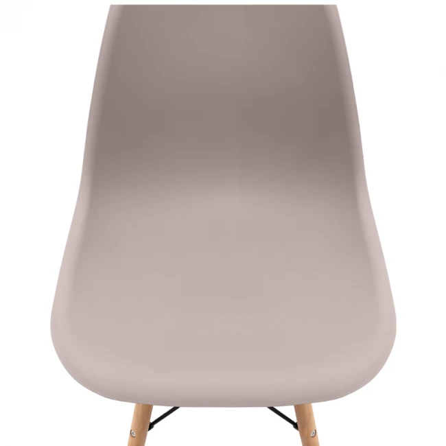 Καρέκλα τραπεζαρίας Nova Megapap PP cappuccino - ξύλινο φυσικό πόδι 46x51x80εκ.