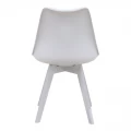Καρέκλα τραπεζαρίας Viva Megapap PP - PU λευκό - ξύλινο λευκό πόδι 48,5x54x80εκ.