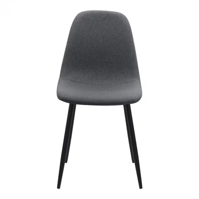 Καρέκλα τραπεζαρίας Iris Megapap γκρι ύφασμα - μεταλλικό μαύρο πόδι 43x50x85εκ.