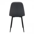 Καρέκλα τραπεζαρίας Iris Megapap γκρι ύφασμα - μεταλλικό μαύρο πόδι 43x50x85εκ.