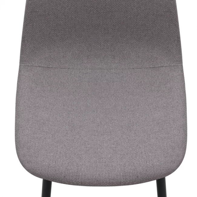 Καρέκλα τραπεζαρίας Iris Megapap μπεζ ύφασμα - μεταλλικό μαύρο πόδι 43x50x85εκ.