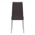 Καρέκλα τραπεζαρίας Rosa Megapap καφέ PU - μεταλλικό πόδι χρωμίου 41x48x98εκ.