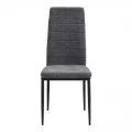 Καρέκλα τραπεζαρίας Rosa Megapap γκρι ύφασμα - μεταλλικό μαύρο πόδι 41x51x96εκ.