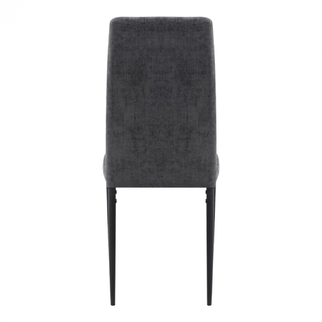 Καρέκλα τραπεζαρίας Rosa Megapap γκρι ύφασμα - μεταλλικό μαύρο πόδι 41x51x96εκ.