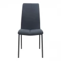 Καρέκλα τραπεζαρίας Fina Megapap ανθρακί ύφασμα - μεταλλικό μαύρο πόδι 43x58x95εκ.
