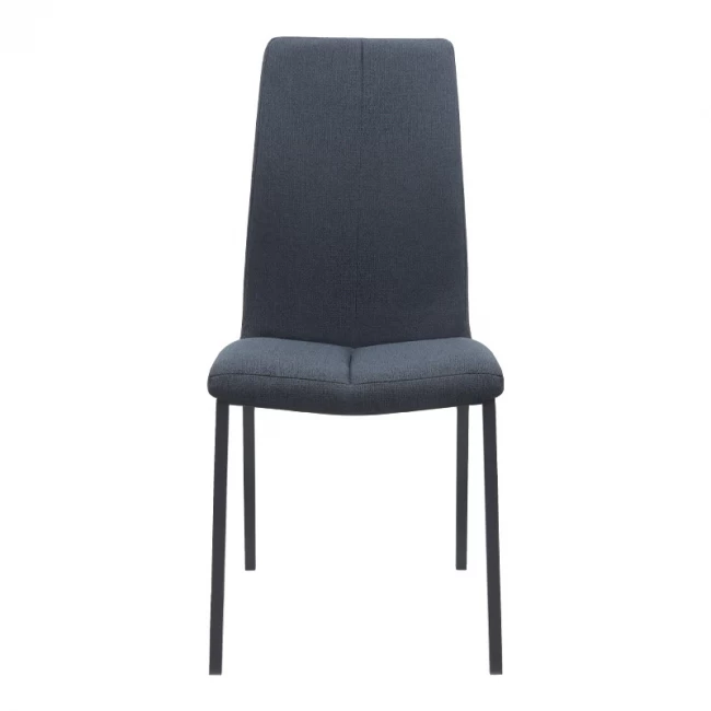 Καρέκλα τραπεζαρίας Fina Megapap ανθρακί ύφασμα - μεταλλικό μαύρο πόδι 43x58x95εκ.