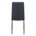 Καρέκλα τραπεζαρίας Fina Megapap ανθρακί ύφασμα - μεταλλικό μαύρο πόδι 43x58x95εκ.