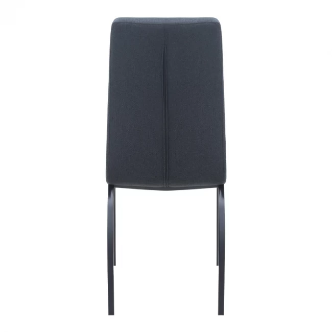 Καρέκλα τραπεζαρίας Fina Megapap ανθρακί ύφασμα - μεταλλικό μαύρο πόδι 43x58x95εκ.