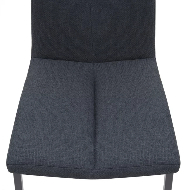 Καρέκλα τραπεζαρίας Fina Megapap ανθρακί ύφασμα - μεταλλικό μαύρο πόδι 43x58x95εκ.