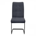 Καρέκλα τραπεζαρίας Laura Megapap ανθρακί ύφασμα - μεταλλική μαύρη βάση 42x58x98εκ.