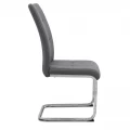Καρέκλα τραπεζαρίας Laura Megapap γκρι ύφασμα - μεταλλική βάση χρωμίου 42x58x98εκ.
