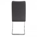 Καρέκλα τραπεζαρίας Laura Megapap γκρι ύφασμα - μεταλλική βάση χρωμίου 42x58x98εκ.