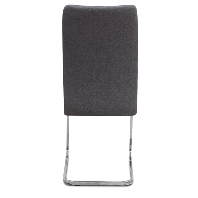 Καρέκλα τραπεζαρίας Laura Megapap γκρι ύφασμα - μεταλλική βάση χρωμίου 42x58x98εκ.
