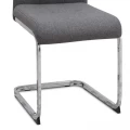 Καρέκλα τραπεζαρίας Laura Megapap γκρι ύφασμα - μεταλλική βάση χρωμίου 42x58x98εκ.