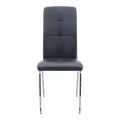 Καρέκλα τραπεζαρίας Alma Megapap μαύρο PU - μεταλλικό πόδι χρωμίου 42x53x97εκ.