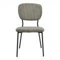 Καρέκλα τραπεζαρίας Kevin Megapap λαδί ύφασμα - μεταλλικό μαύρο πόδι 48x51x87εκ.