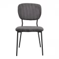 Καρέκλα τραπεζαρίας Kevin Megapap γκρι ύφασμα - μεταλλικό μαύρο πόδι 48x51x87εκ.