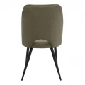 Καρέκλα τραπεζαρίας Christy Megapap λαδί ύφασμα - μεταλλικό μαύρο πόδι 47x59x90εκ.